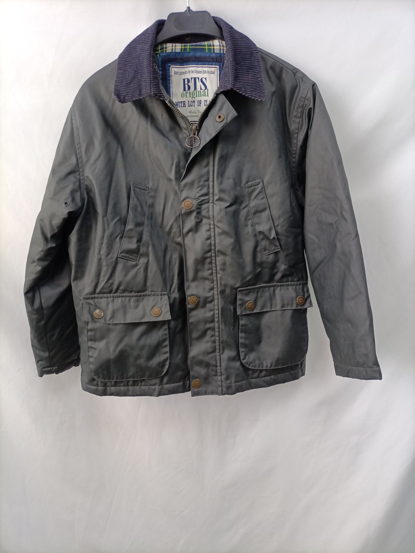 EL CORTE INGLÉS. Abrigos azul impermeable T.10