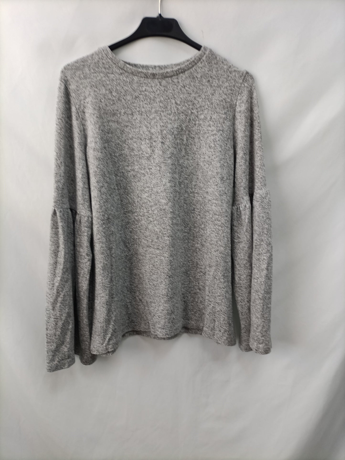 ZARA. Jersey gris jaspeado T.s