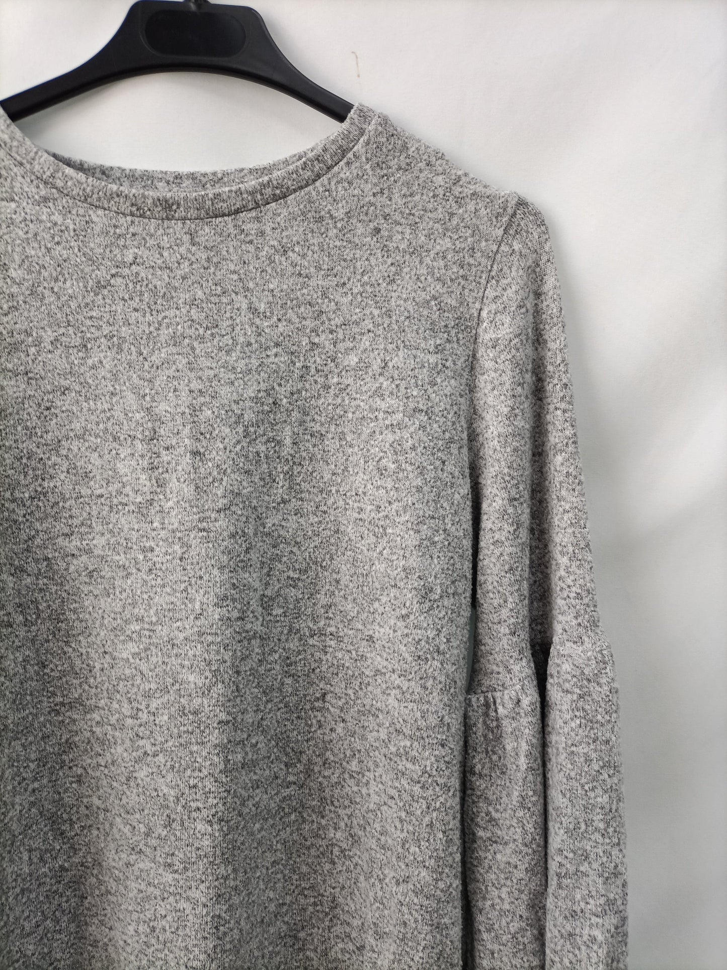 ZARA. Jersey gris jaspeado T.s