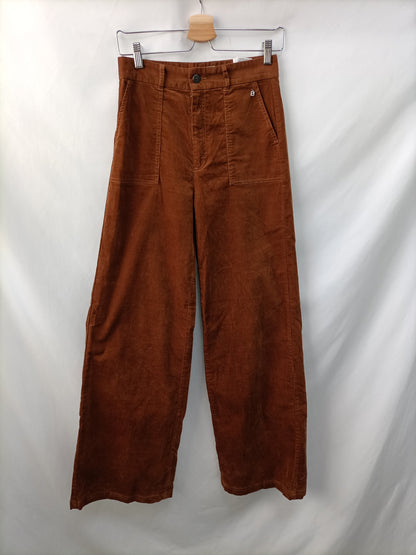 PEPE JEANS. Pantalón ancho pana T.s