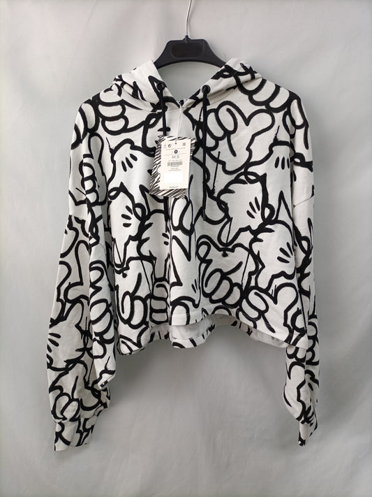 BERSHKA. Sudadera disney corta T.m