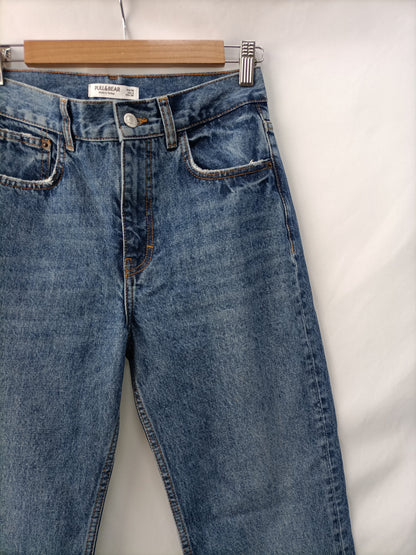PULL&BEAR.  Pantalón ancho denim T.36