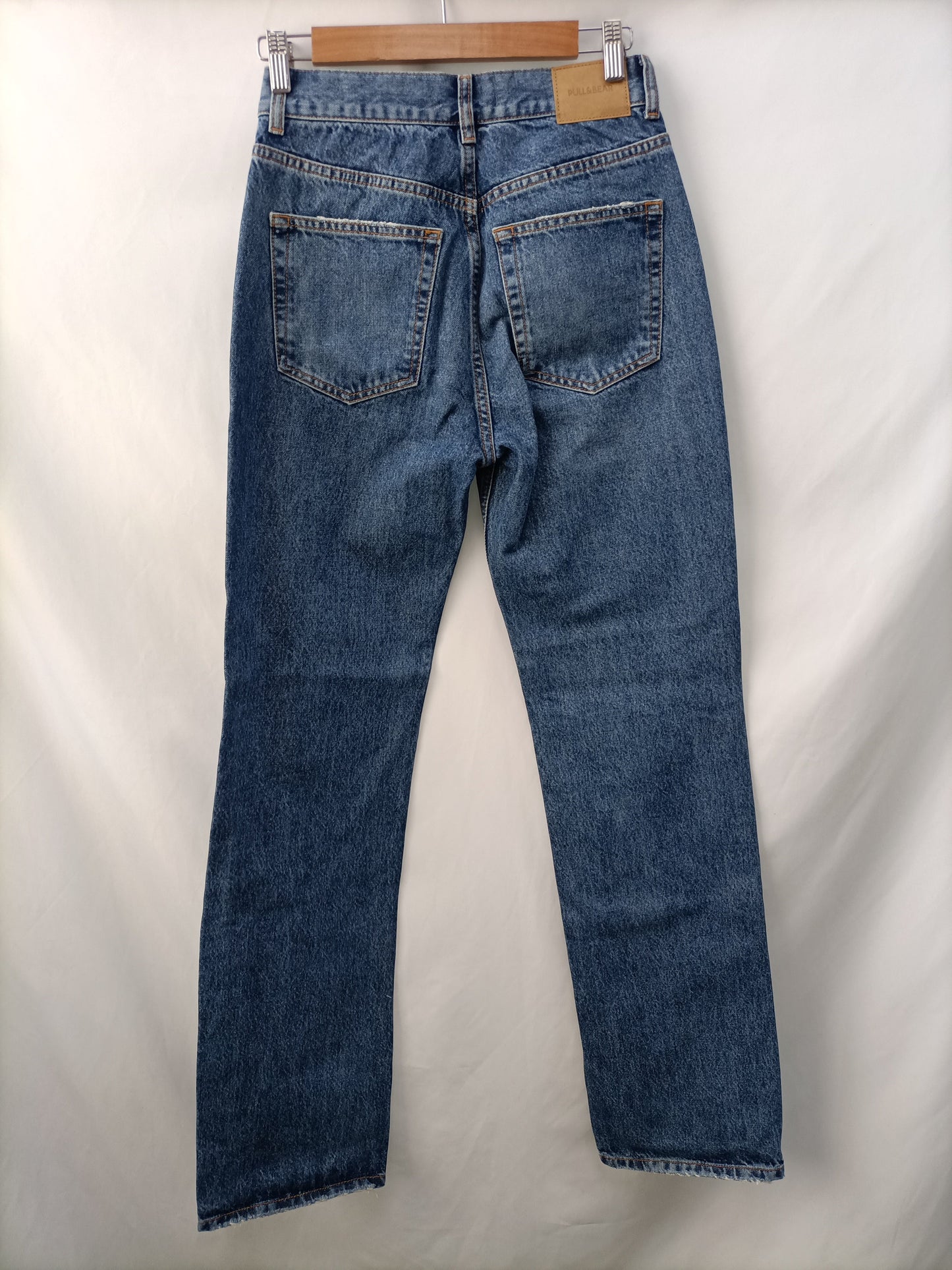 PULL&BEAR.  Pantalón ancho denim T.36