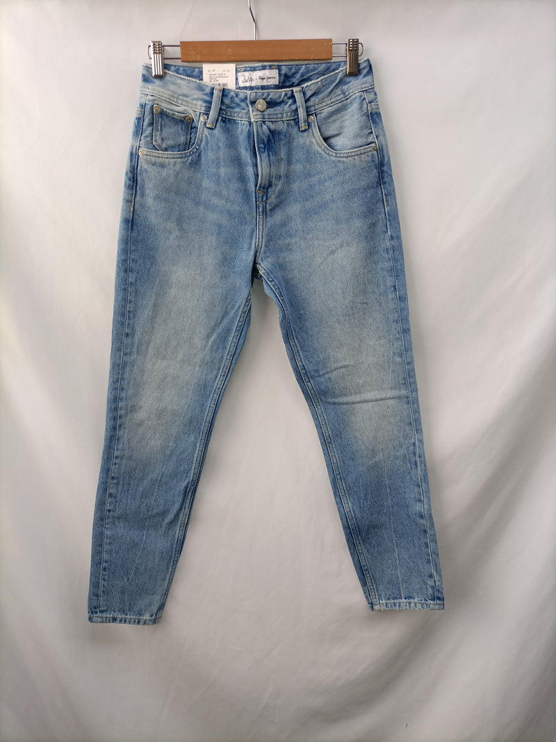 DUA LIPA BY PEPE JEANS. Jeans efectos desgastado T. 34