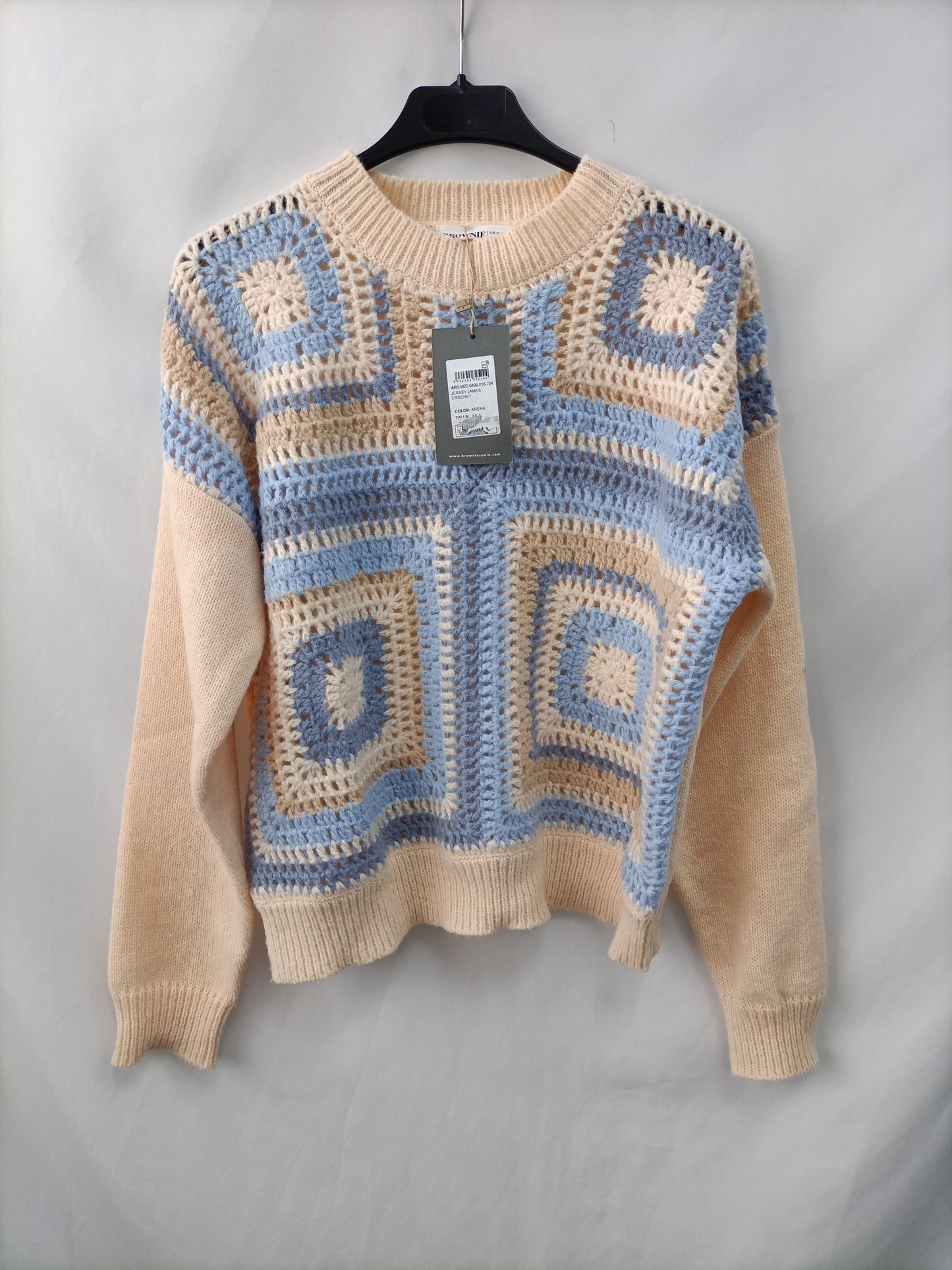 BROWNIE. Jersey croche T.xs/s