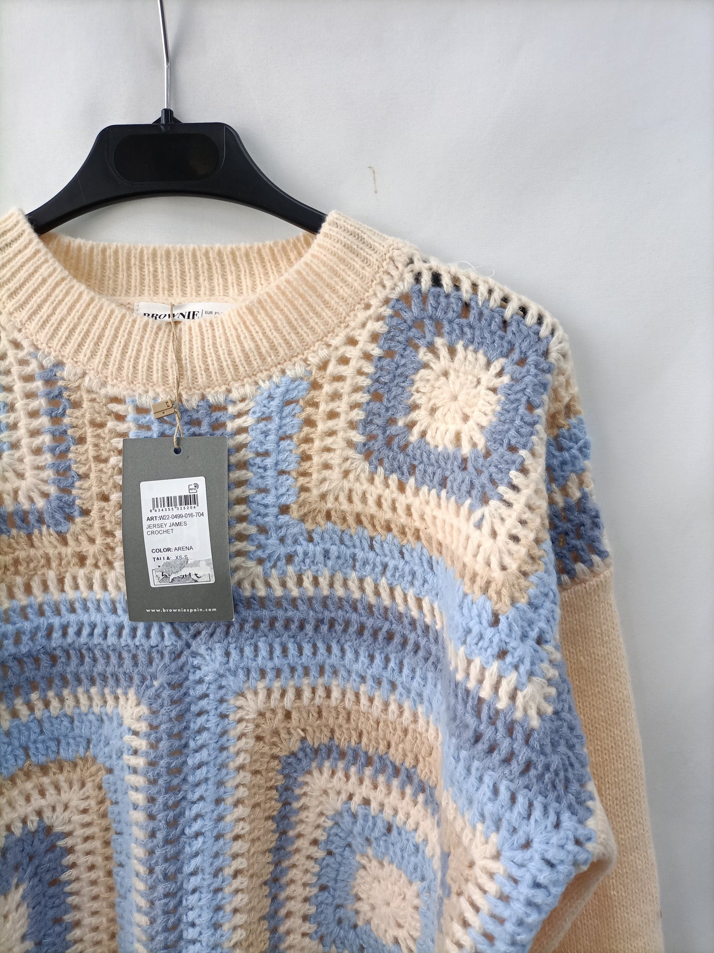 BROWNIE. Jersey croche T.xs/s