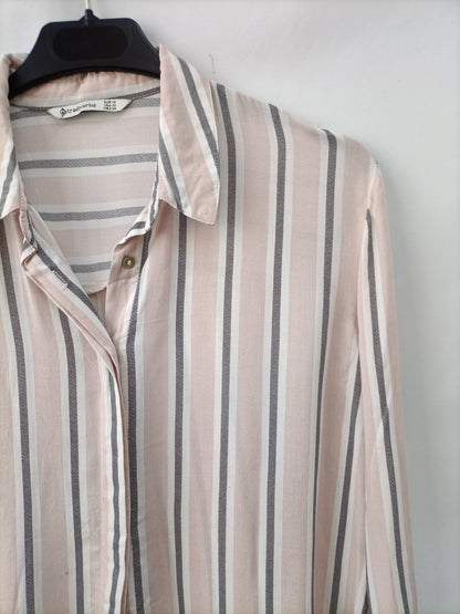 STRADIVARIUS. Camisa rayas fluida T.m