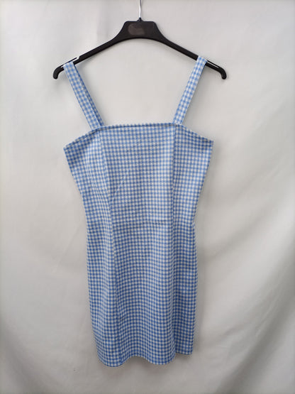 BERSHKA. Vestido de cuadros T.s