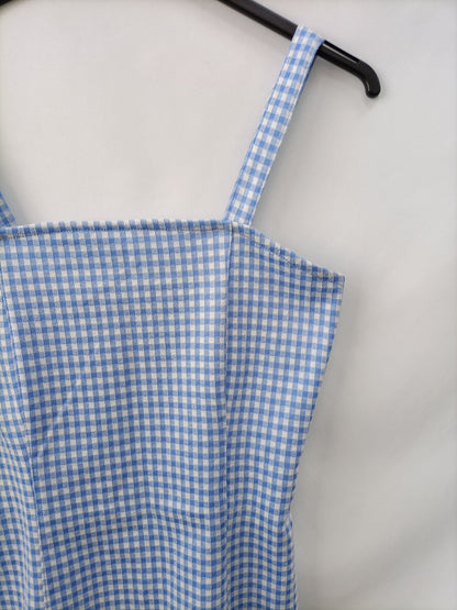 BERSHKA. Vestido de cuadros T.s