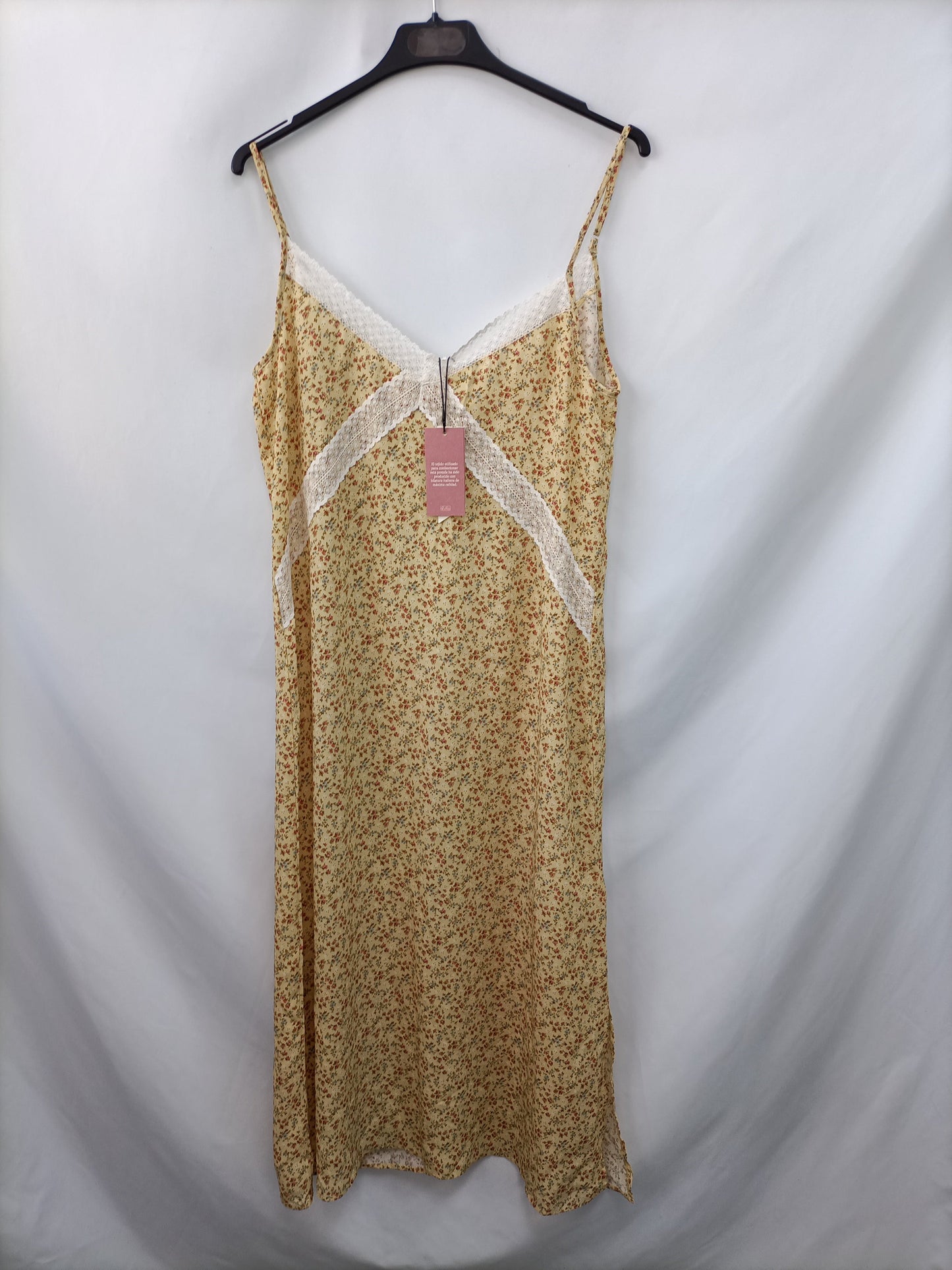 SLOWLOVE. Vestido midi flores T.xs