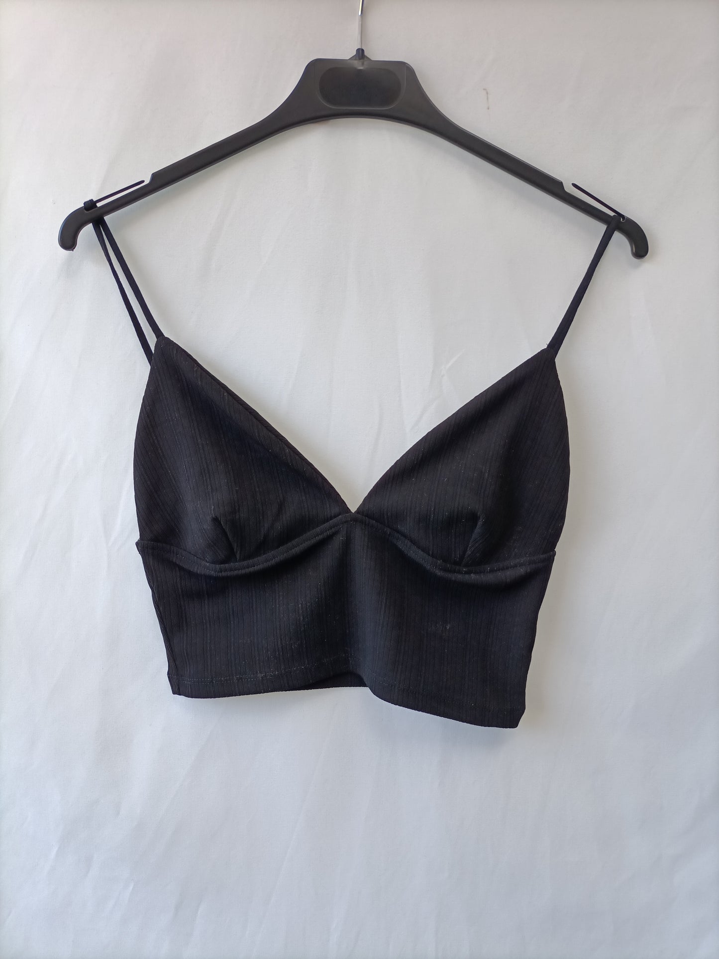 ZARA. Croptop negro T.s