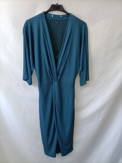 OTRAS. Vestido azul verdoso elástico Tu(m)