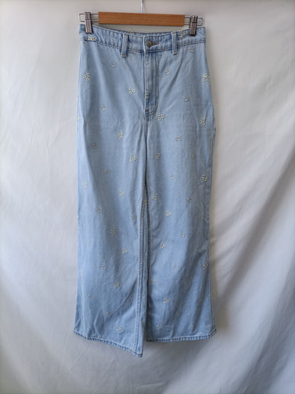 EDITED. Embroidered denim trousers size 34