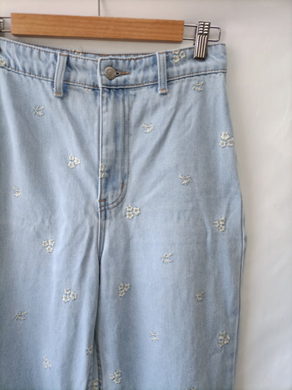 EDITED. Embroidered denim trousers size 34