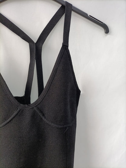 ZARA. Black stretch knit top TM