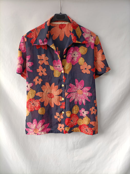 OTHERS.Oversized blouse with vintage print YOUR (s/m)