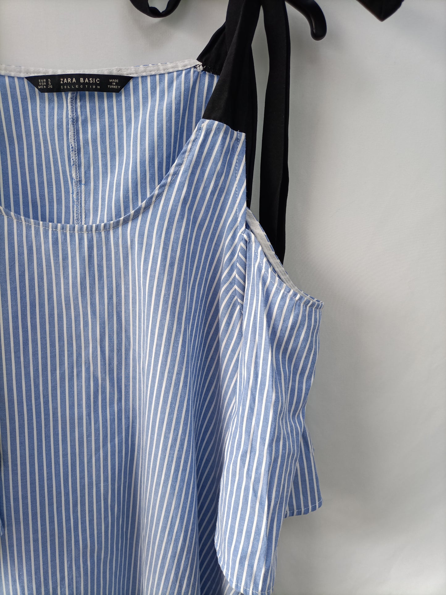 ZARA. Striped off-the-shoulder dress TS