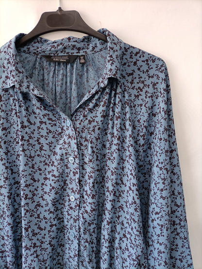&amp;OTHER STORIES. Blue floral blouse T.38