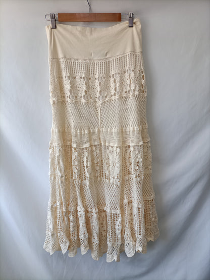 BY BAMBULA. Long crochet skirt Tu(36)