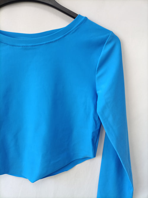 SUROSWINEWEAR. Camiseta cortita azul Tu(s)