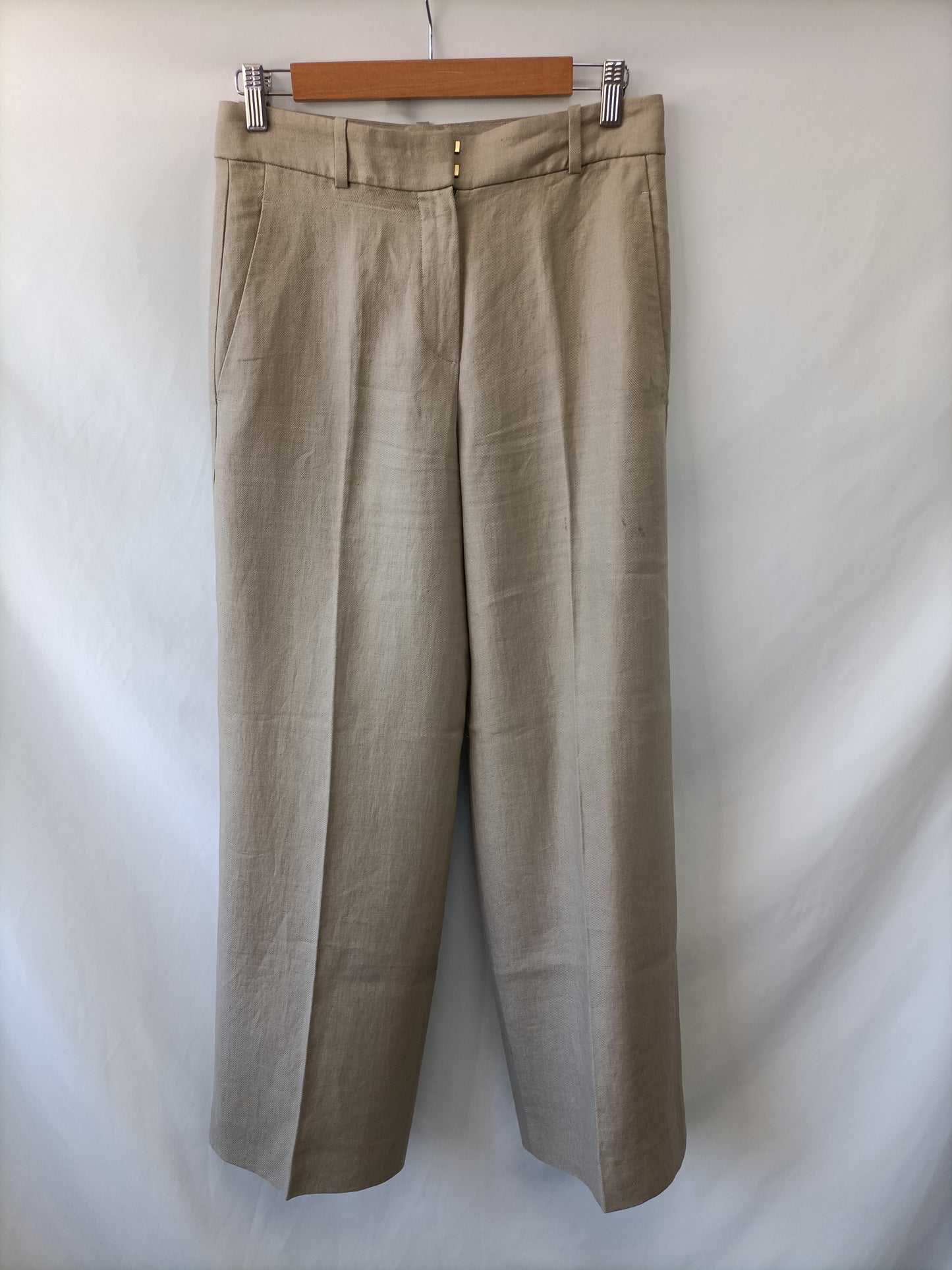 MARKET.MASSIMO DUTTI. Pantalón fluido marrón T.34