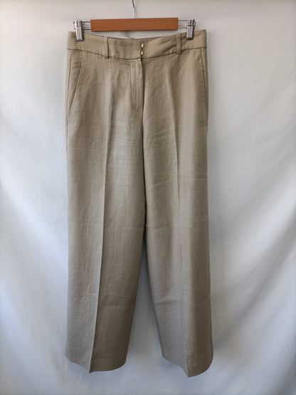 MARKET.MASSIMO DUTTI. Pantalón fluido marrón T.34