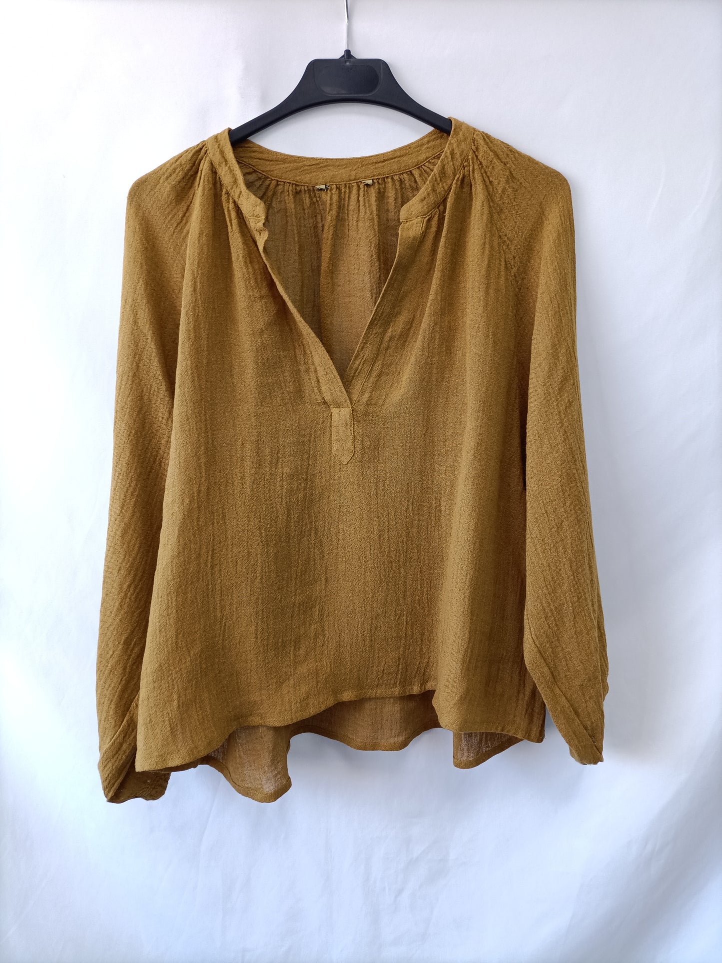 OTHERS. Mustard Flowy Blouse Yours