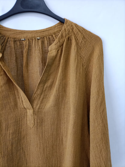 OTHERS. Mustard Flowy Blouse Yours