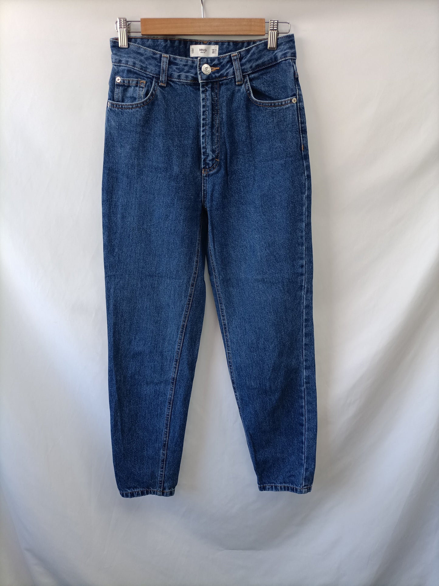 MANGO. Pantalón monfit denim T.36