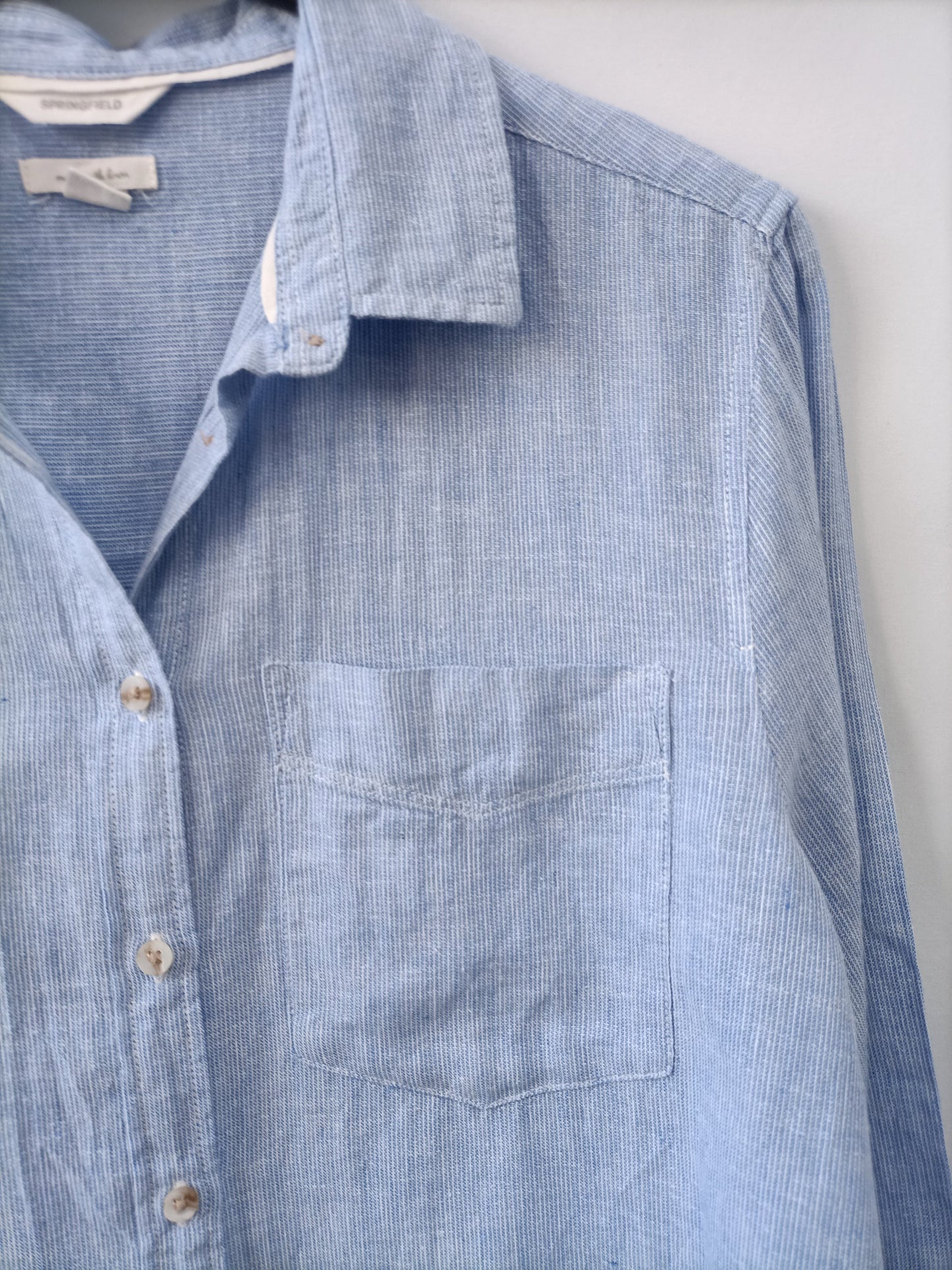 SPRINGFIELD. Blusa azul fludia T.38