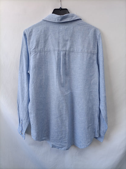 SPRINGFIELD. Blusa azul fludia T.38