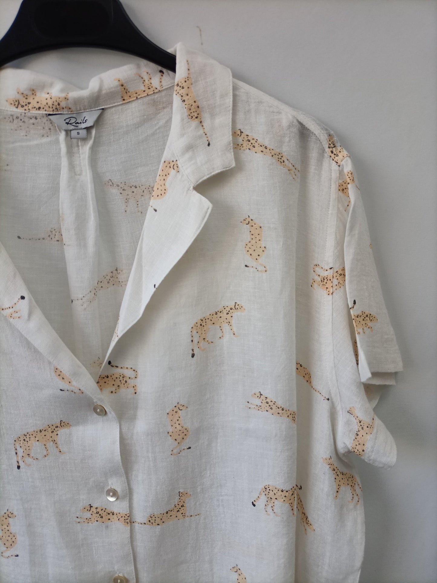 RAILS. Blusa lino tigres T.s