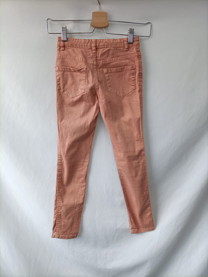 GOCCO. Salmon-colored skinny pants, size 7-8 years