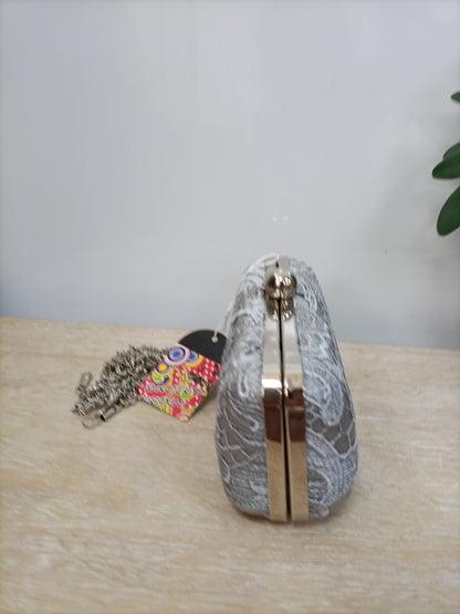 OTHERS. Gray lace bag (tara)