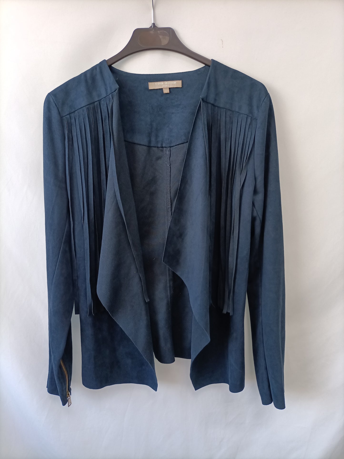 PINK BOOM. Chaquetaa antelina flecos T.l