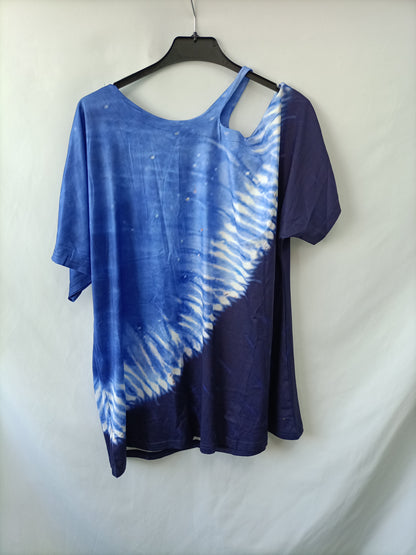 OTRAS. Camiseta estampada azul T.xxl