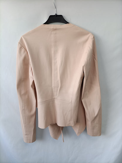 ZARA. Chaqueta Antelina rosa T.m (tara)