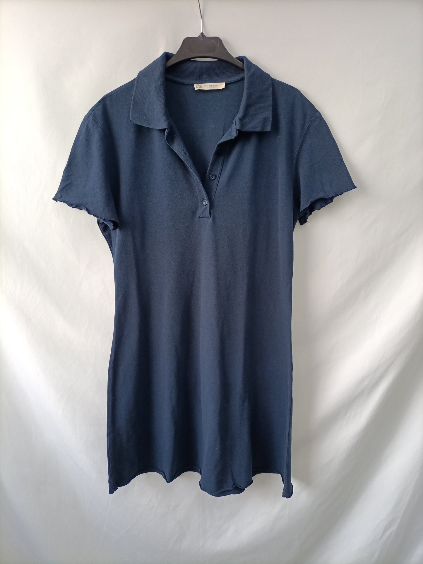 STRADIVARIUS. Blue polo dress, size XL