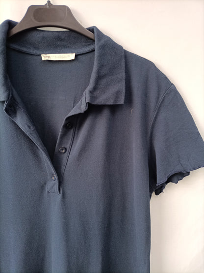 STRADIVARIUS. Blue polo dress, size XL