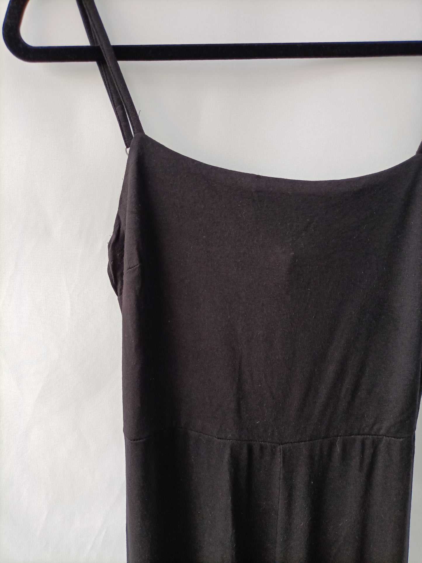 STRADIVARIUS. Tl black fluid jumpsuit