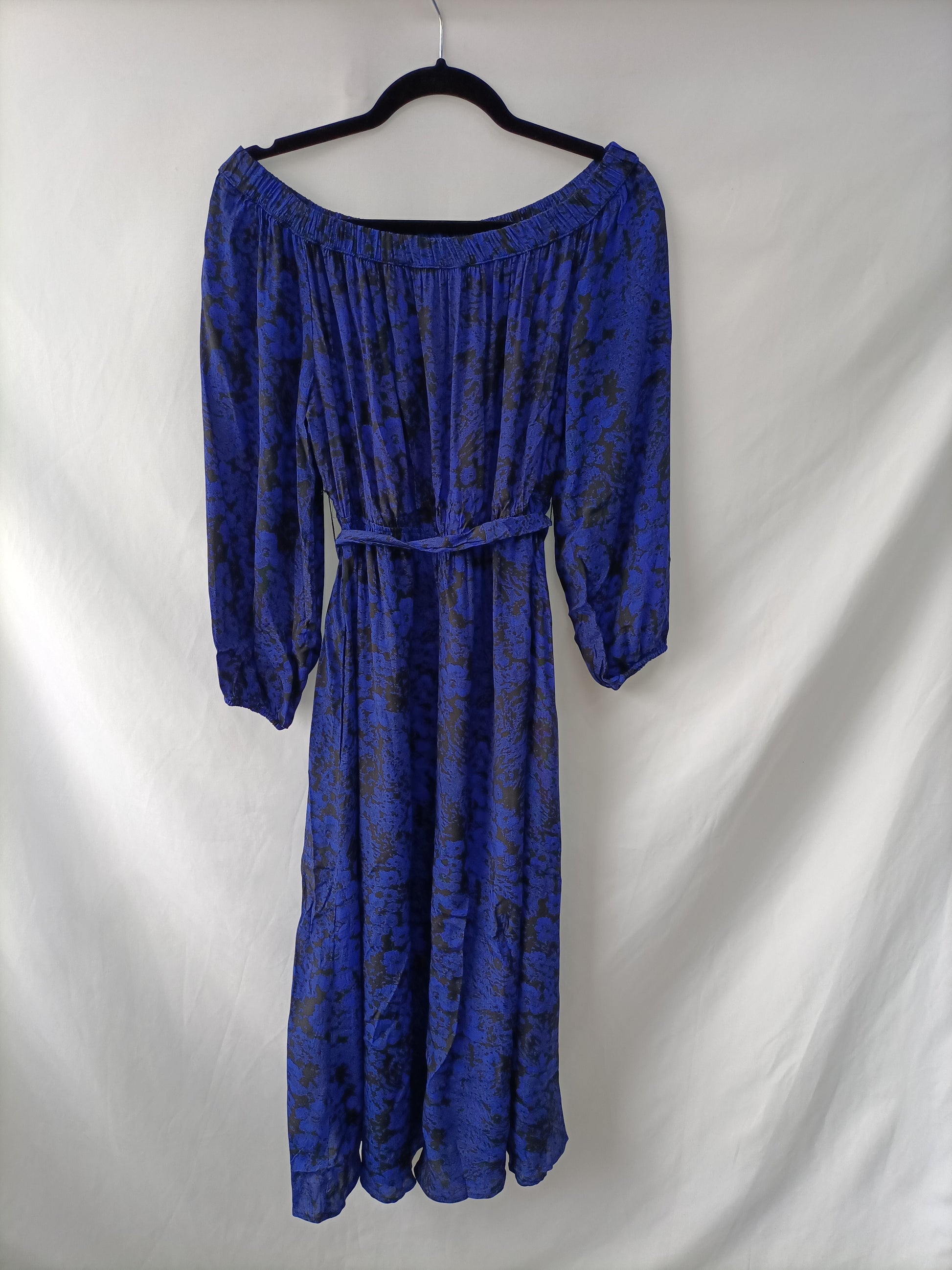 Vestido midi azul y Negro – Hibuy market