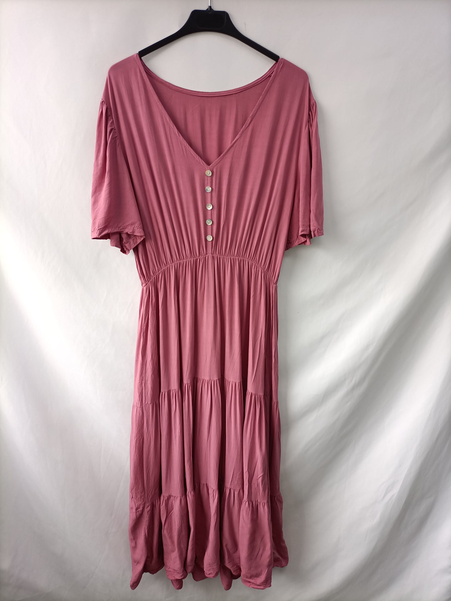 OTRAS. Vestido largo rosa T.u(m)