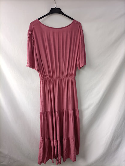 OTRAS. Vestido largo rosa T.u(m)