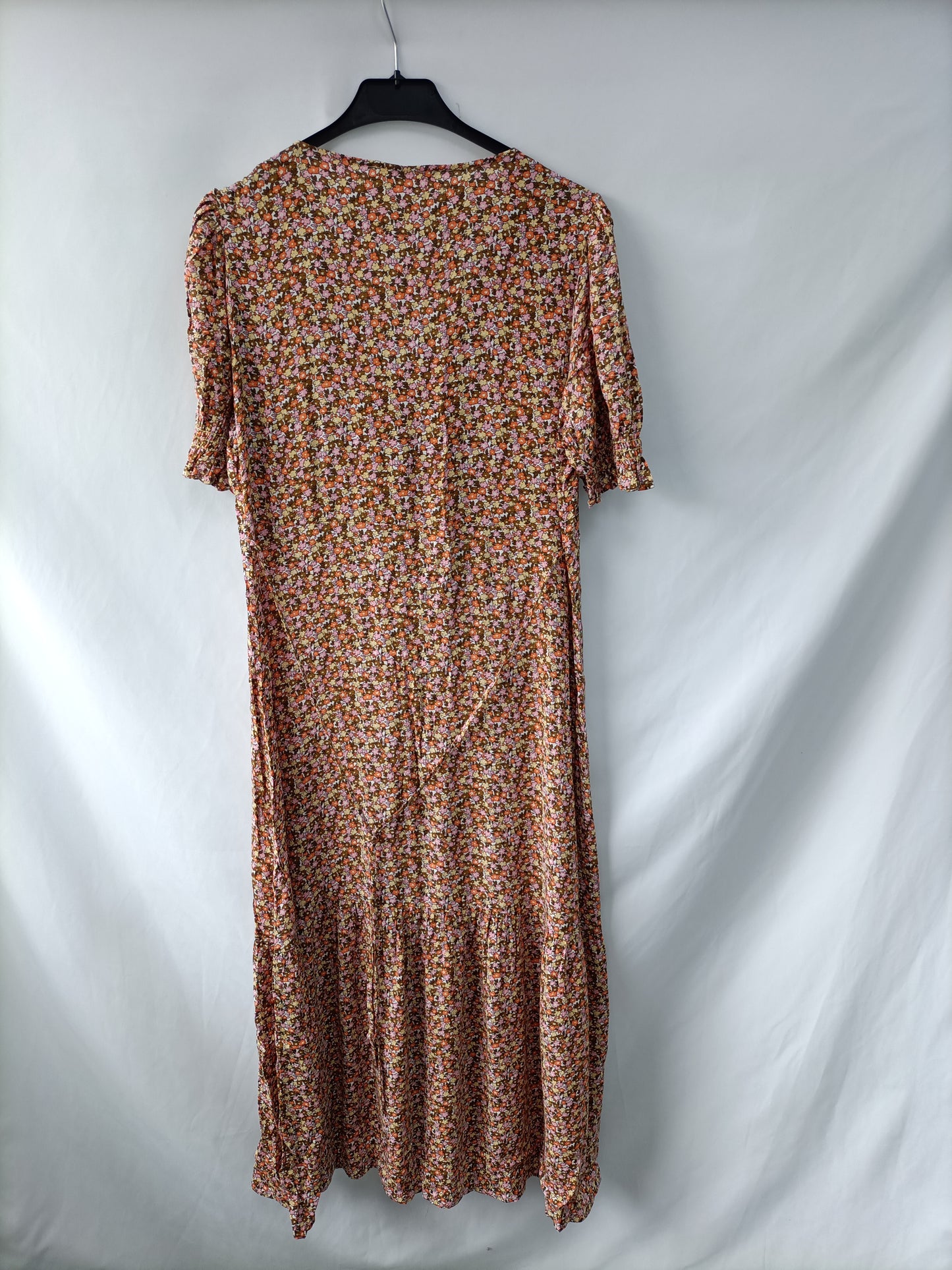 MANGO. Vestido largo flores T.l