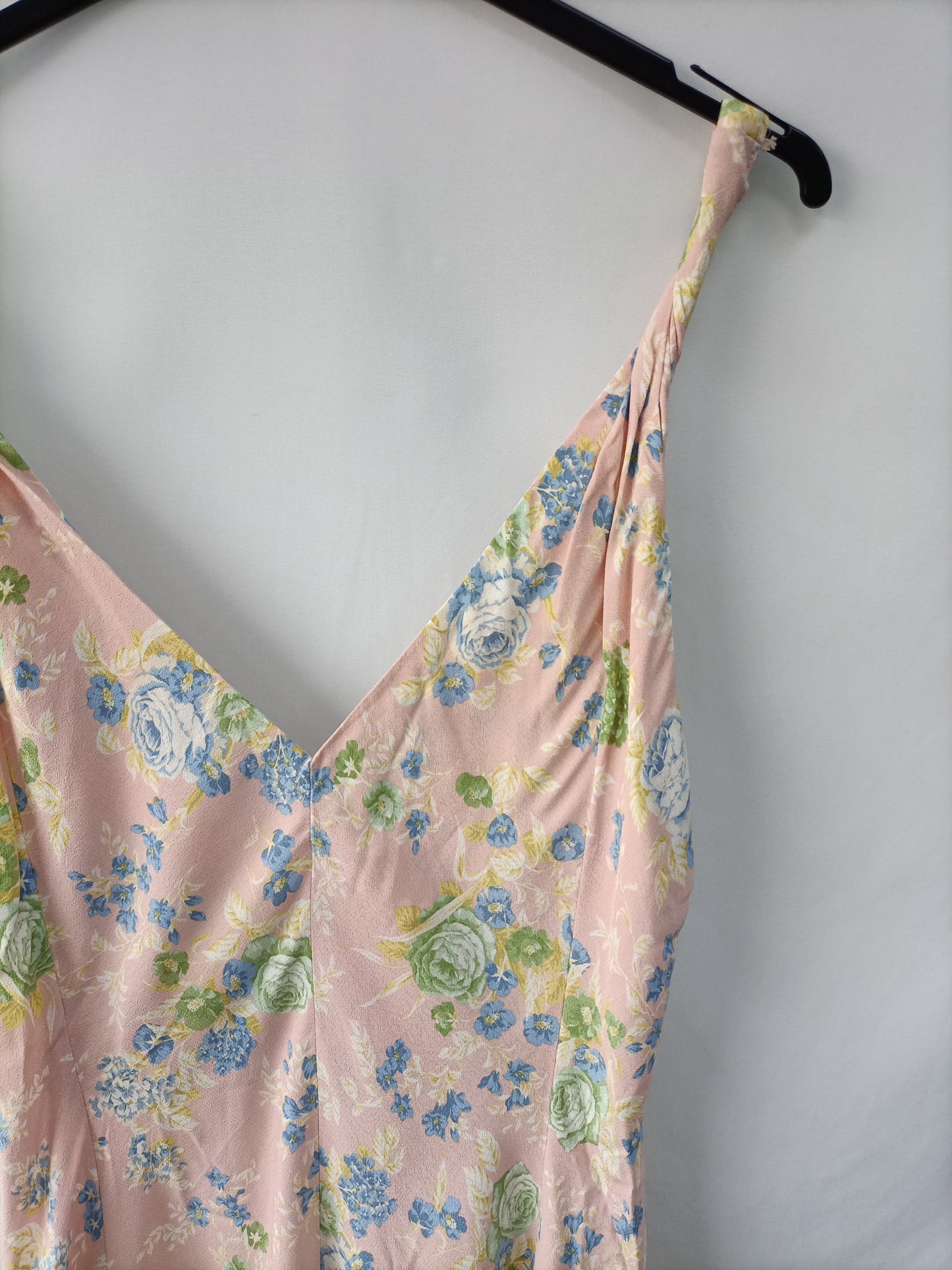 ZARA. Vestido rosa flores T.l