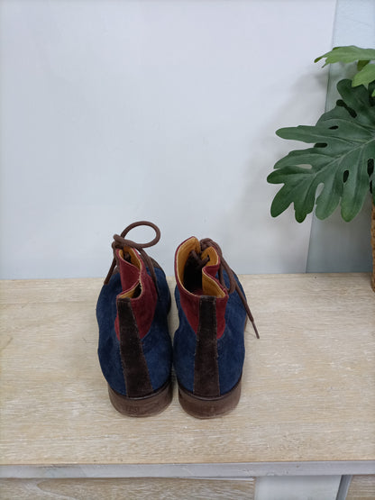 AMBERONE. Botines piel tricolor T.37