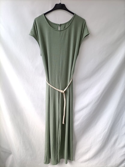 OTHERS. Green ribbed jumpsuit Tu(s/m)