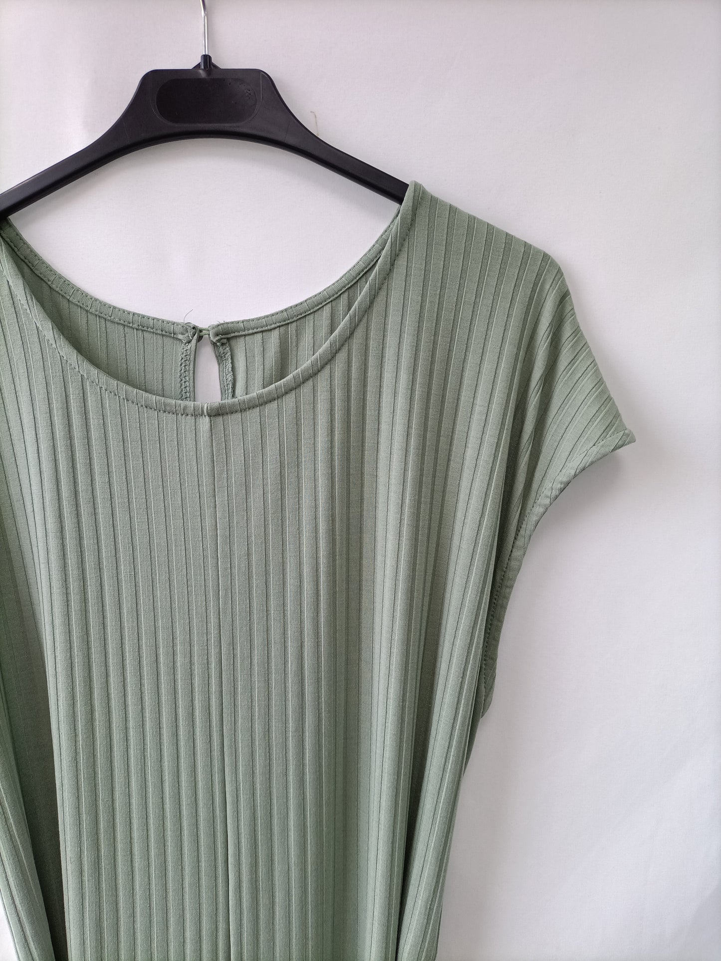 OTHERS. Green ribbed jumpsuit Tu(s/m)