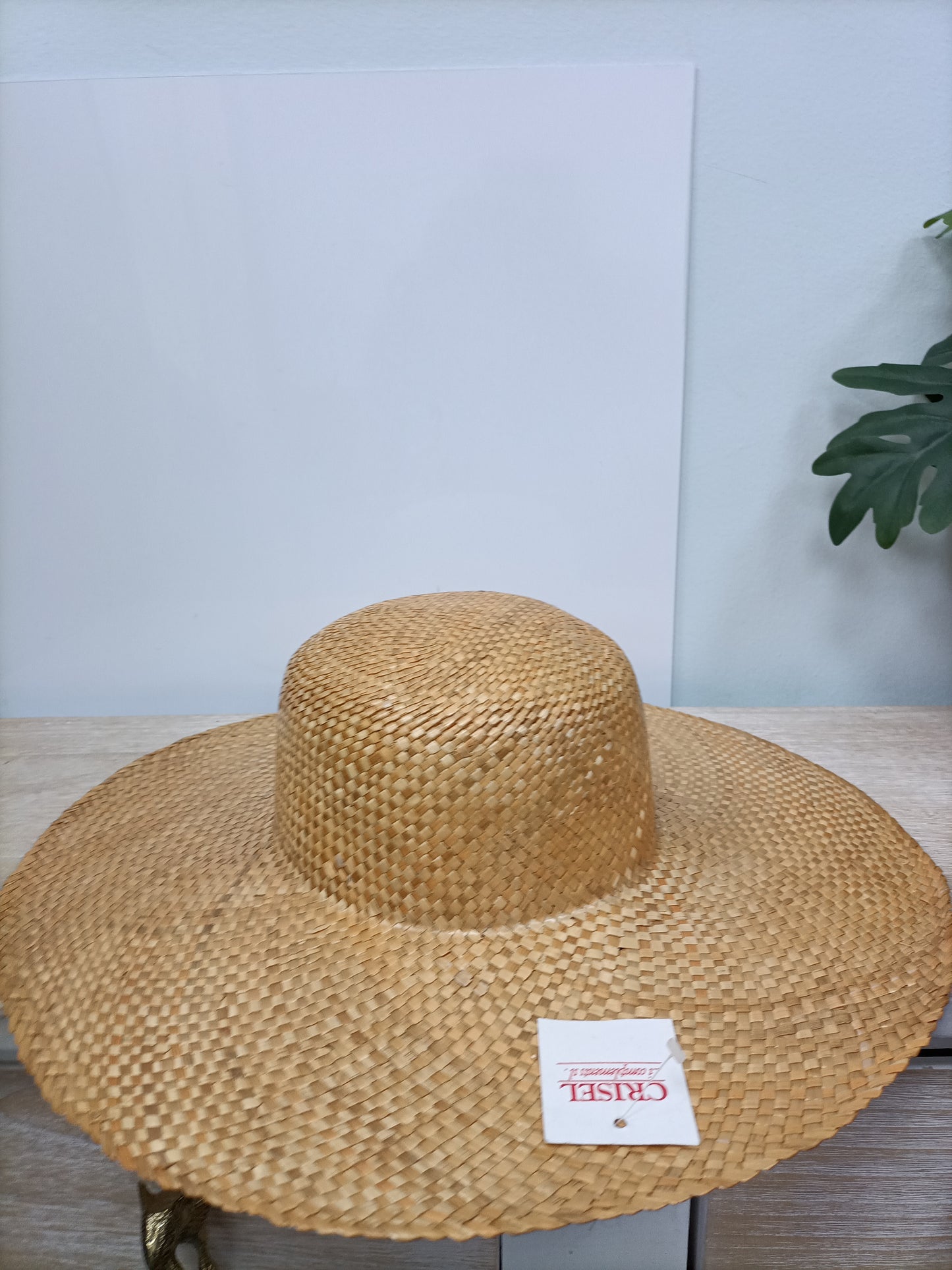 CRISTEL. Beige straw hat