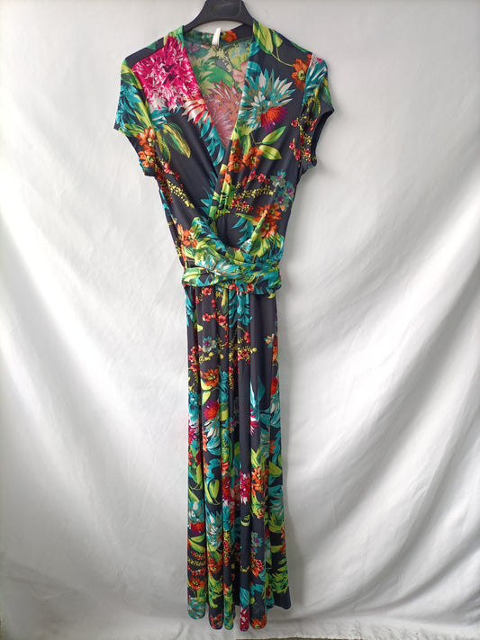 BLU GIRLS. Vestido largo flores T.m